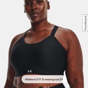 Under Armour Black Continuum High Sports Bra Size L